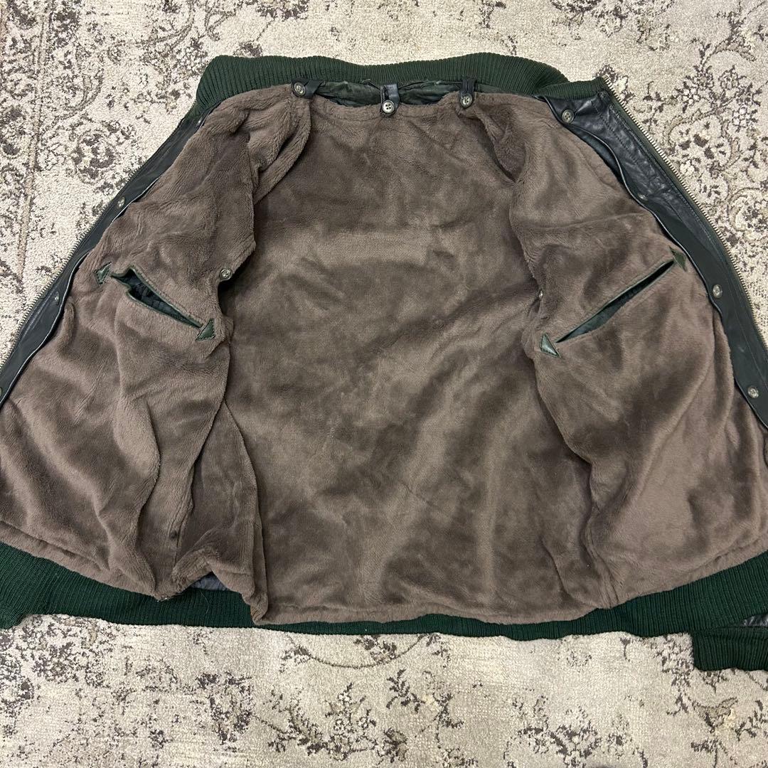 希少　ドイツ軍 レザー　フライトジャケット　German BLW 国境備隊　ボア