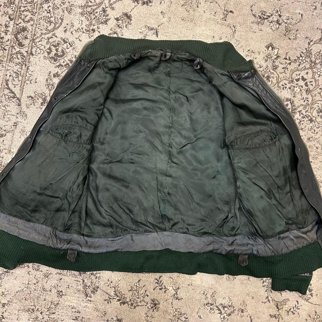 希少　ドイツ軍 レザー　フライトジャケット　German BLW 国境備隊　ボア