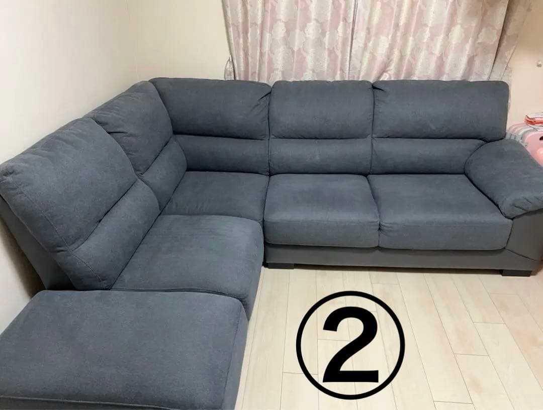 ニトリ L字カウチソファ 3〜4人掛け②