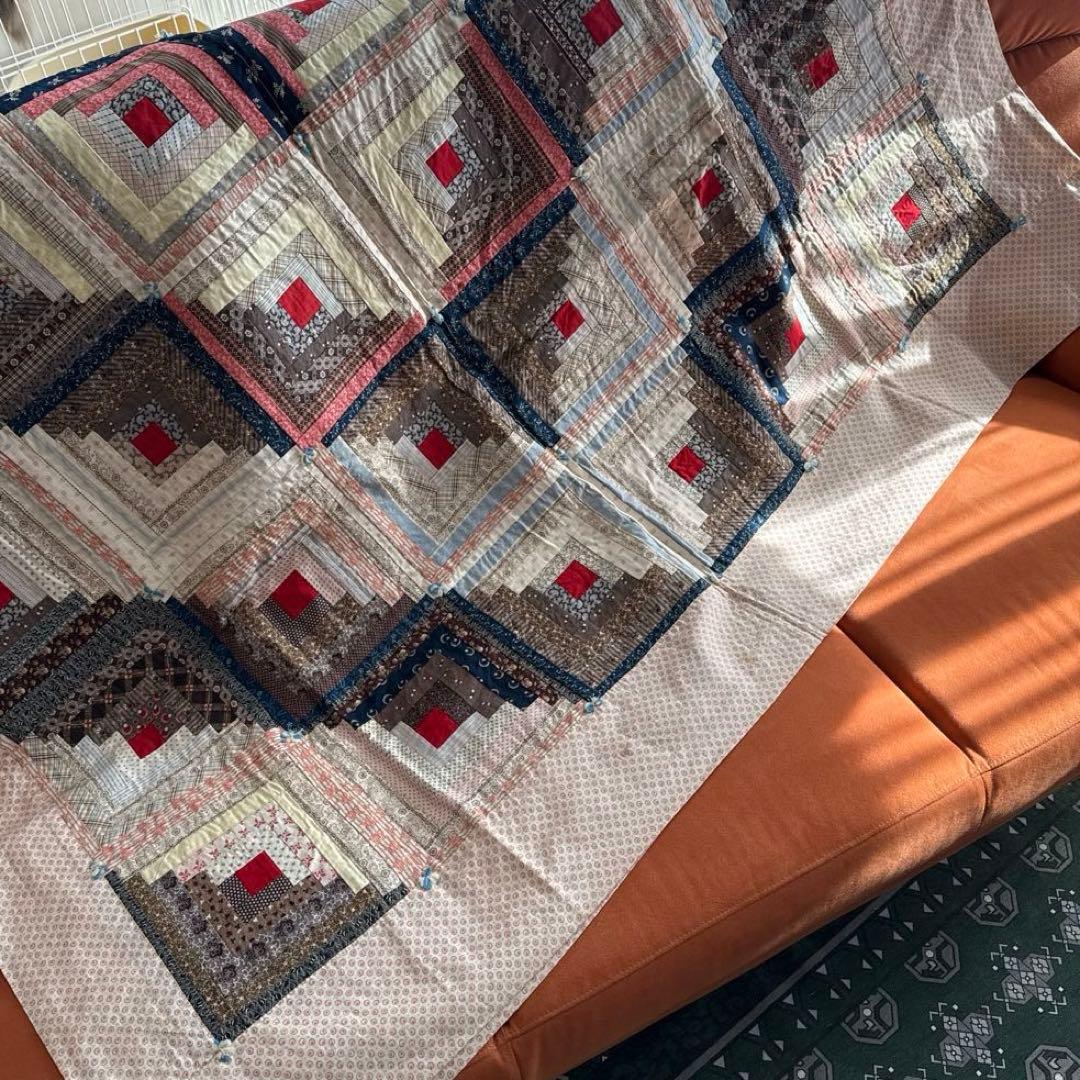 アンティークキルト ログキャビン ♢デッドストック♢