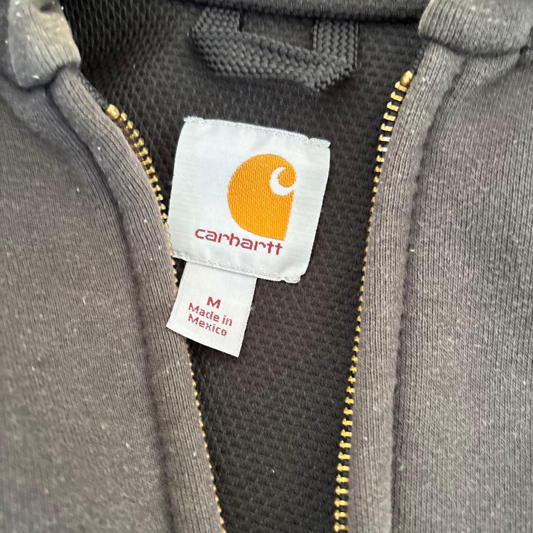 Carhartt ブラック フルジップ パーカー M