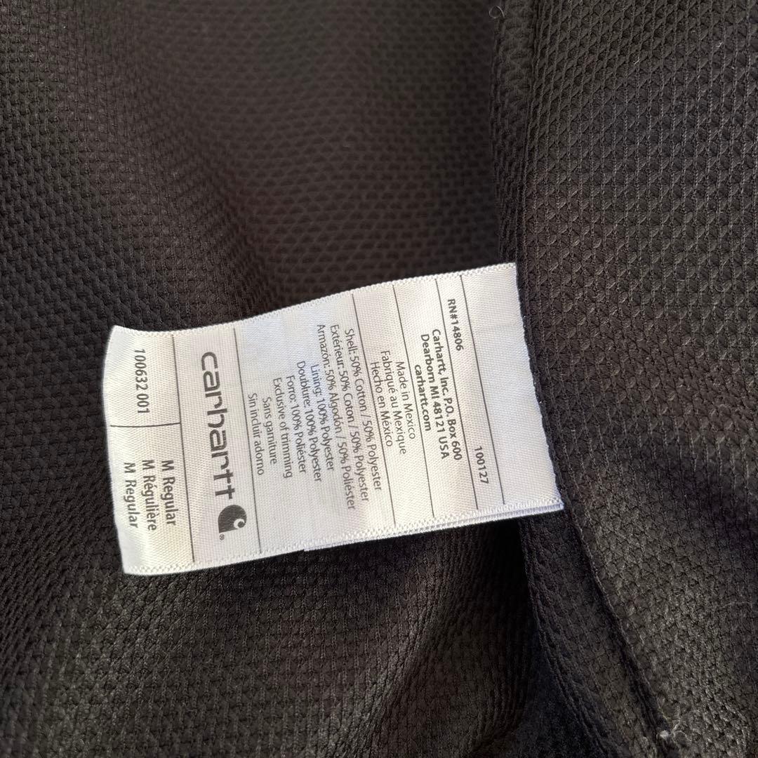 Carhartt ブラック フルジップ パーカー M