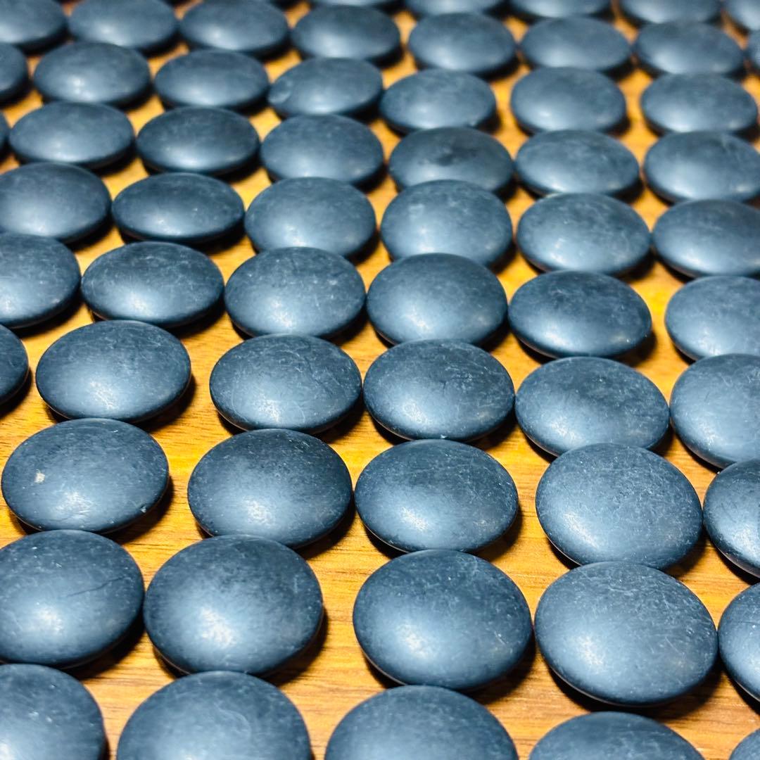 囲碁　碁石　雪印　蛤碁石　那智黒　ケース付き　洗浄済み　ハマグリ180