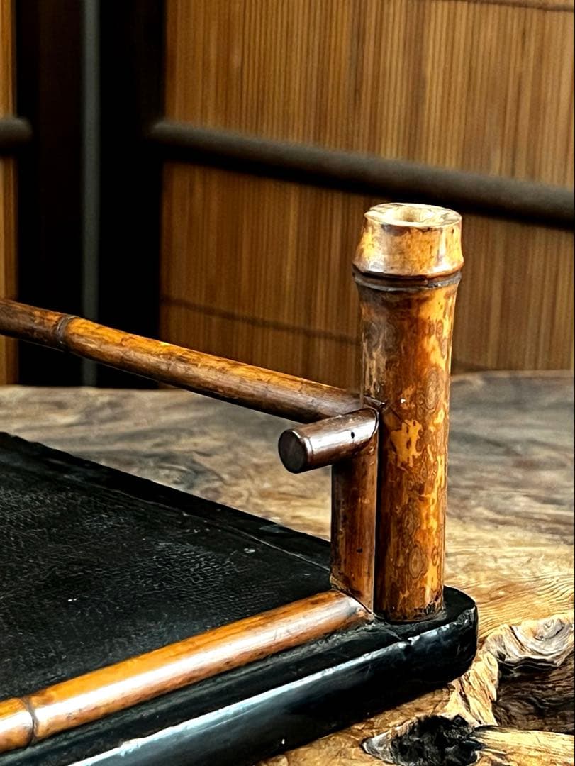 小型 古竹工細工 花台 香台 盆栽台