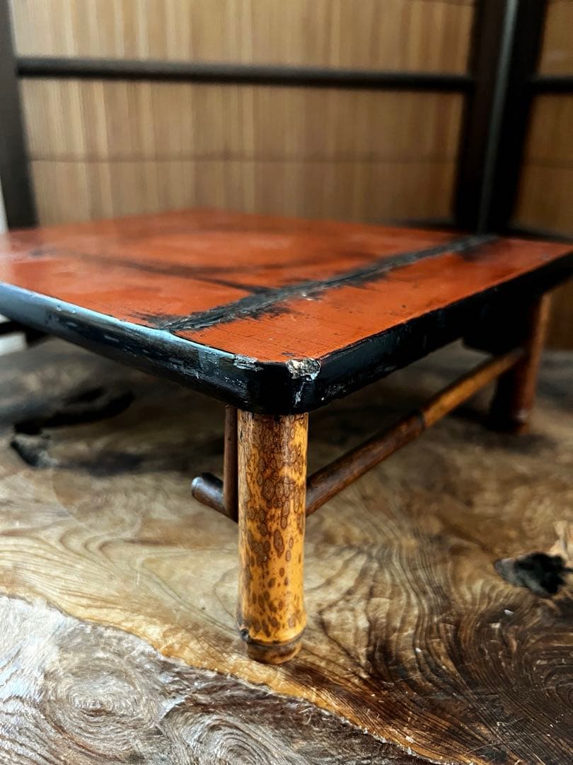 小型 古竹工細工 花台 香台 盆栽台