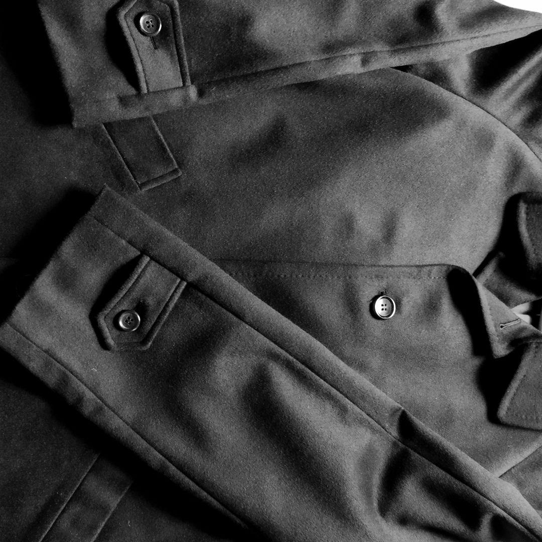 CAR SHOP 2025様。LANVINカシミヤステンカラーコート黒XL美品