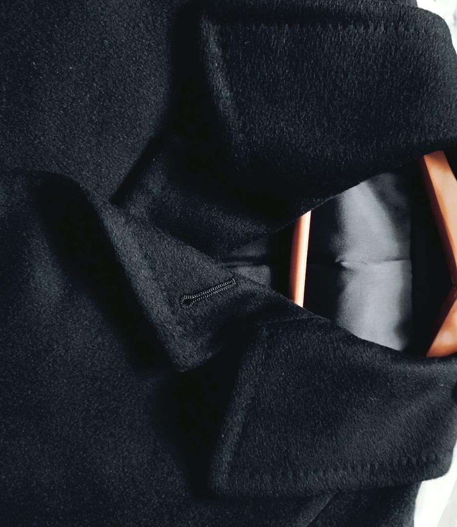 CAR SHOP 2025様。LANVINカシミヤステンカラーコート黒XL美品