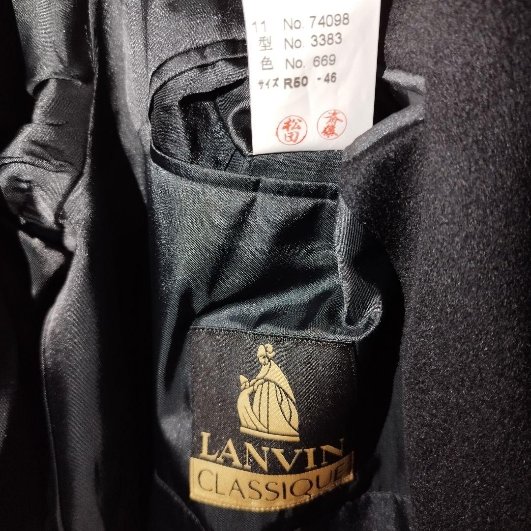 CAR SHOP 2025様。LANVINカシミヤステンカラーコート黒XL美品
