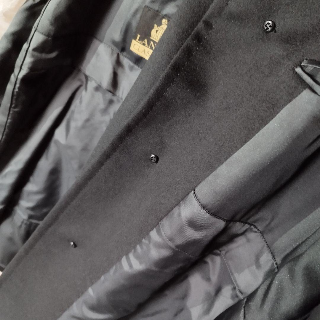 CAR SHOP 2025様。LANVINカシミヤステンカラーコート黒XL美品