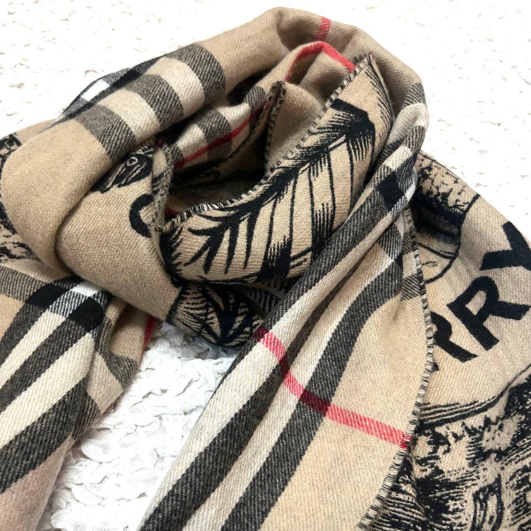 ピーナツさま　バーバリー BURBERRY リバーシブルEKD カシミアストール