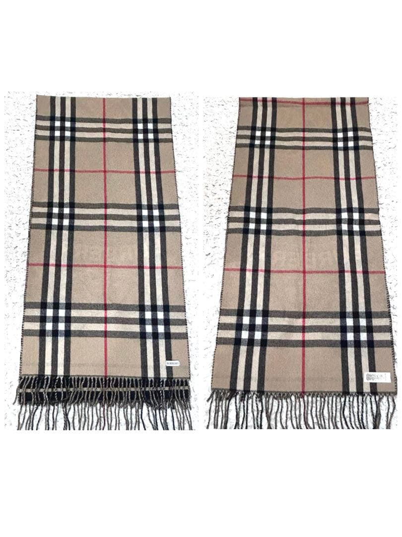 ピーナツさま　バーバリー BURBERRY リバーシブルEKD カシミアストール