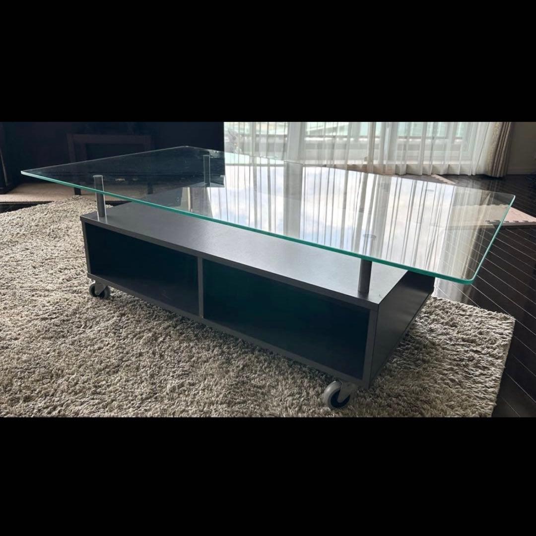 90s 00s ミッドセンチュリー　ガラステーブル　モダン