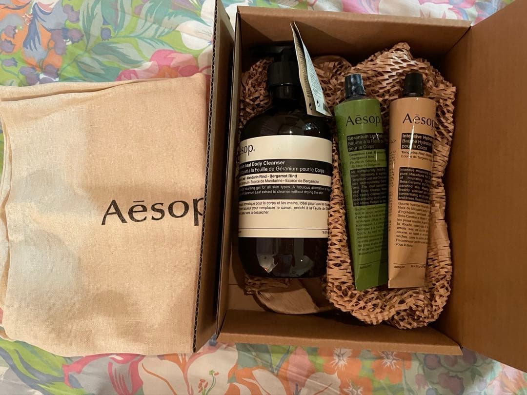 イソップ Aesop 巾着袋 ゼラニウム インテンシブ ボディソープ クリーム