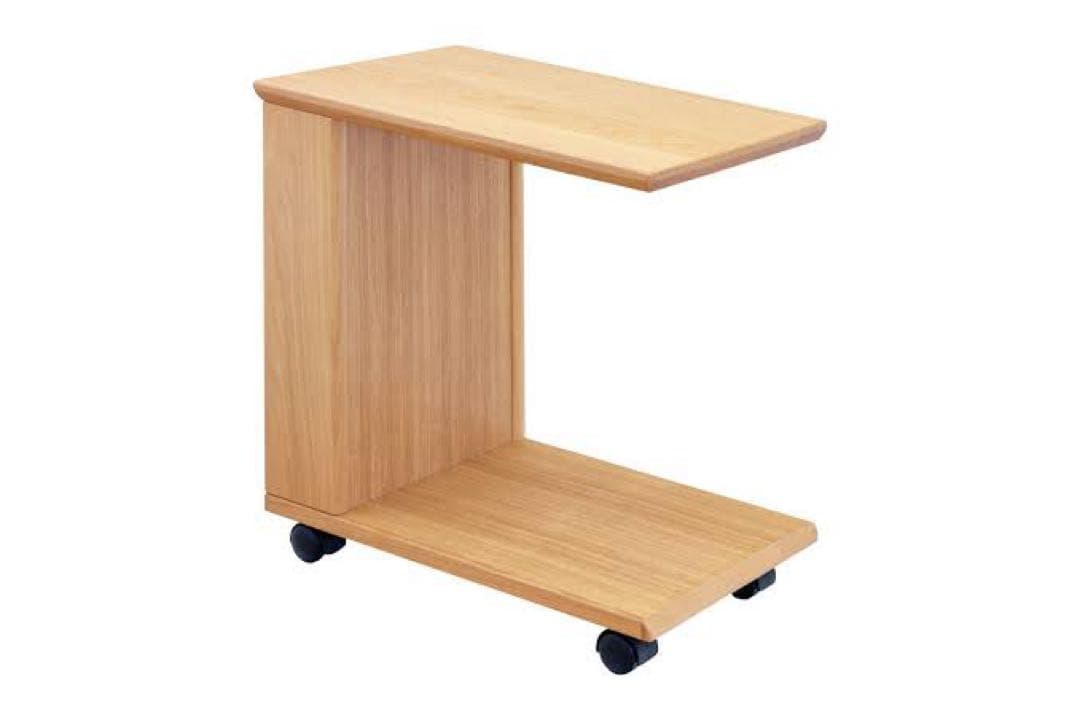 浜本工芸　サイドテーブル　キャスター付き　ナチュラルオーク　直接引き取り可