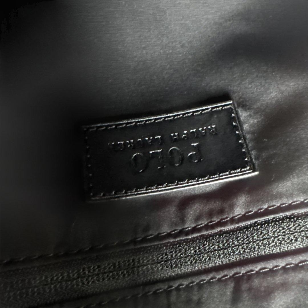 【美品✨】ポロ ラルフローレン メッセンジャーバッグ ショルダー レザー 紺系