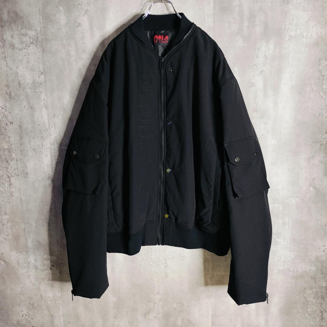 【23AW・美品】カタリスト 両面ステッチ刺繍ロゴ ナイロン ボンバージャケット