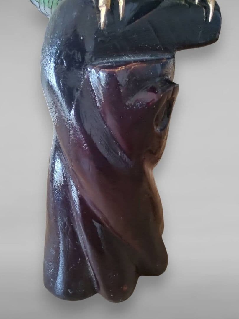 【ヴィンテージ】　アジア七宝オウムの置物