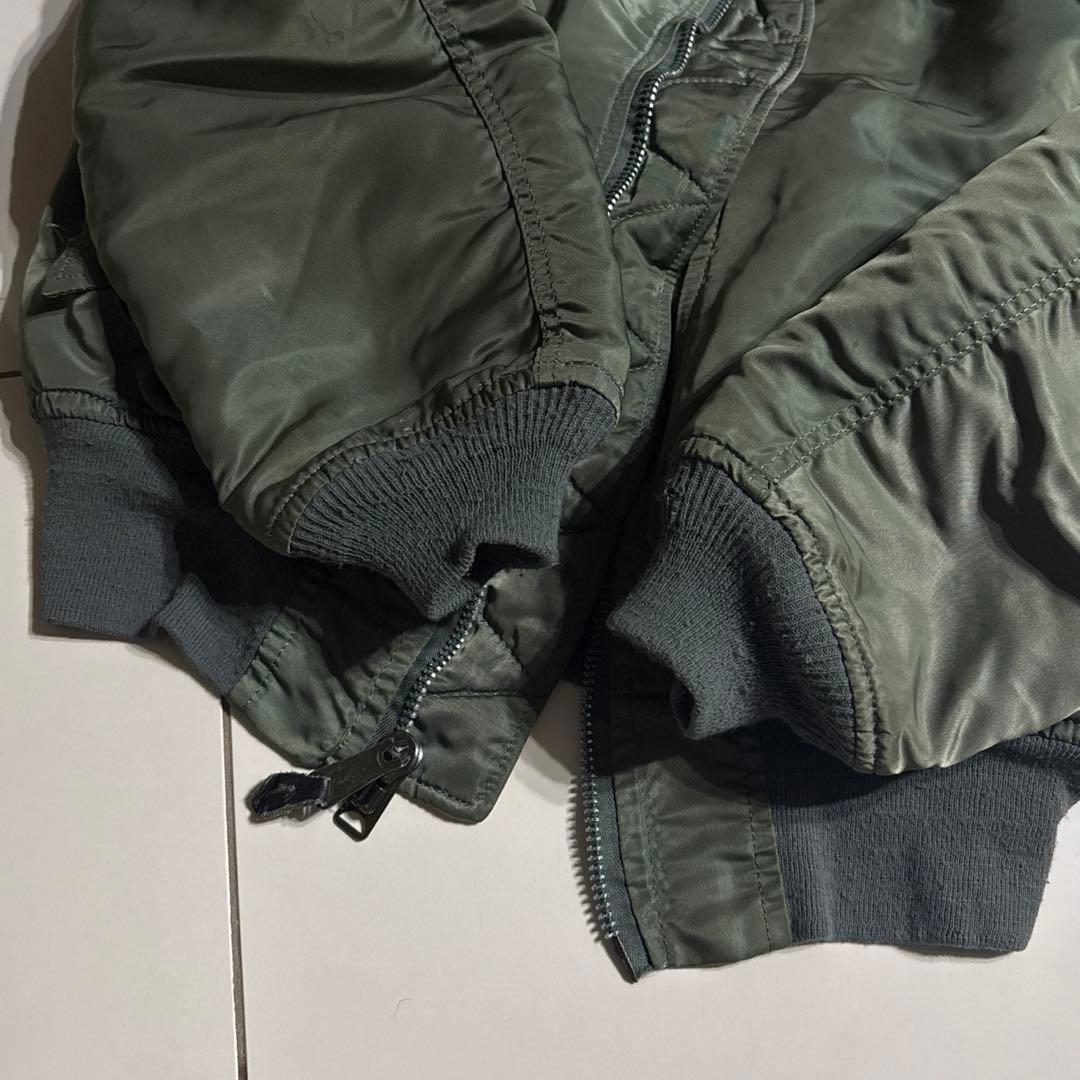 80's ALPHA INDUSTRIES MA-1 旧タグ IDEALジッパー