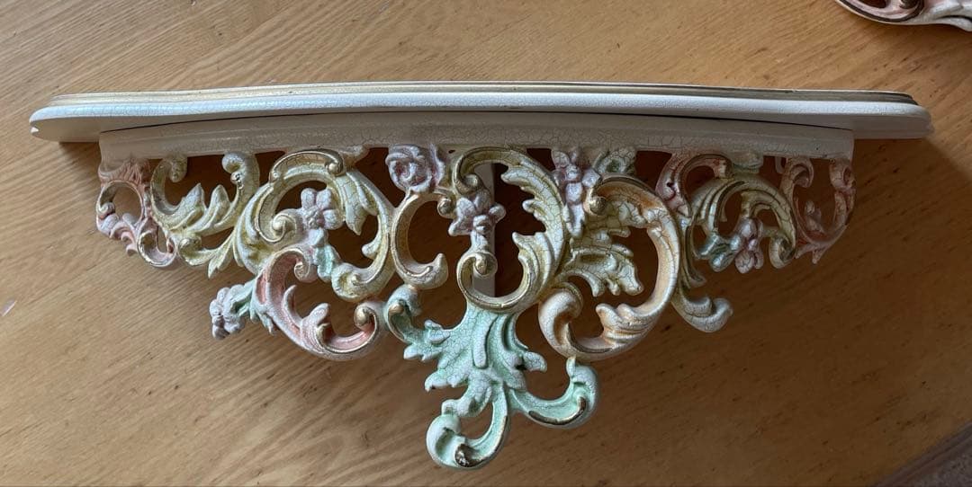 西洋アンティーク　鏡と飾り棚のセット【2-1】