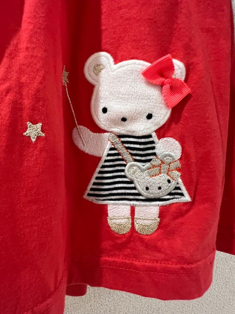 familiar 赤いチュニック 100cm 現行