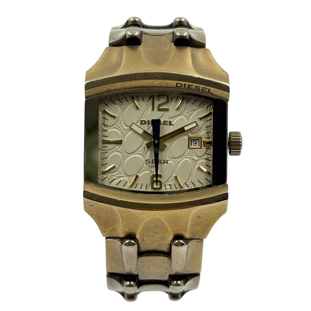 時計 archive 00s y2k diesel watch gold square