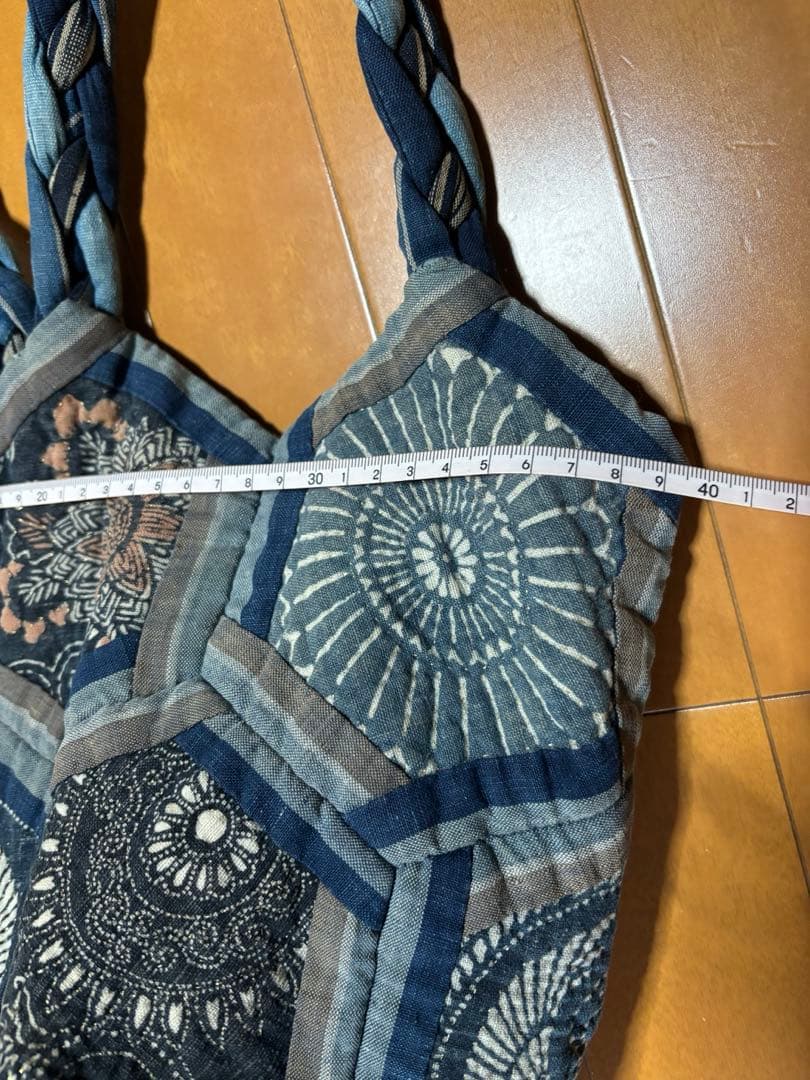 古布・藍染め 型染め ハンドメイド トートバッグ【匿名発送】値下げ中p