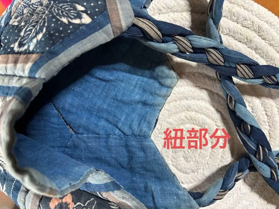古布・藍染め 型染め ハンドメイド トートバッグ【匿名発送】値下げ中p