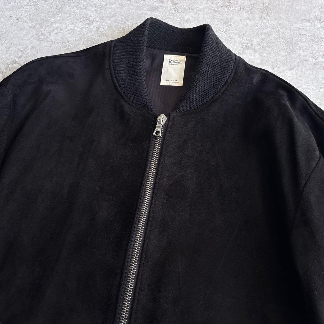 極美品■ロンハーマン 【XL】本革 スエード レザージャケット ブルゾン 黒