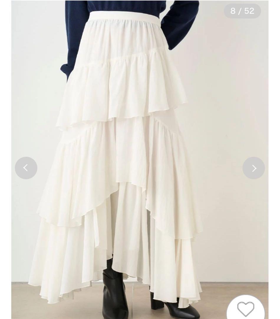 コットンシフォンティアードスカート snidel 未使用 タグ付き 0サイズ