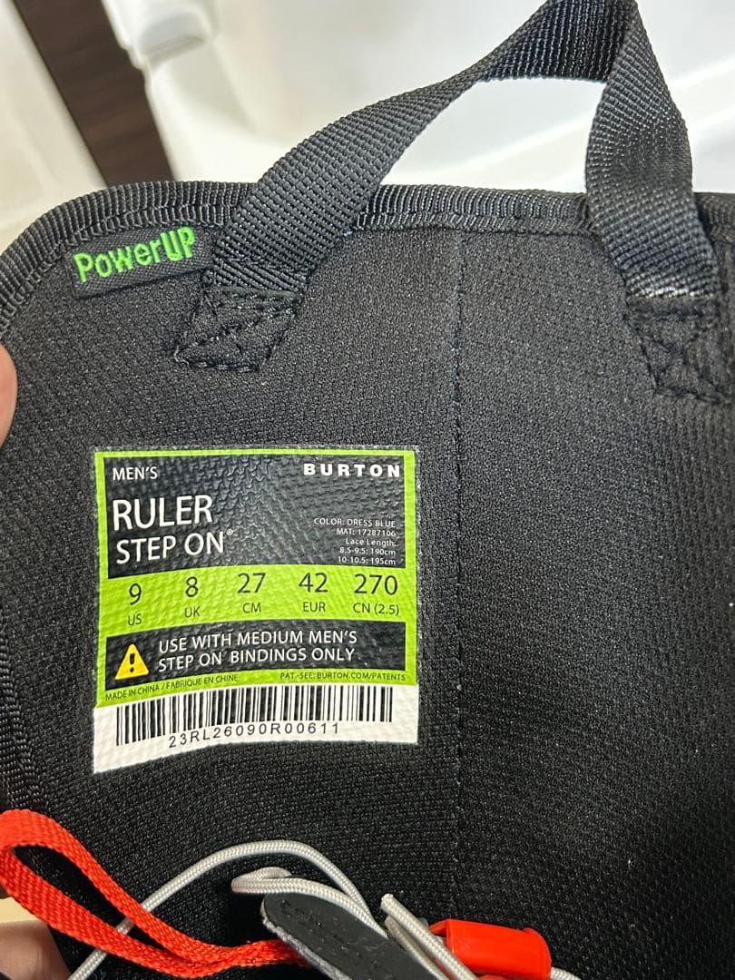 【美品早い者勝ち】BURTON STEPON RULER 27cm ステップオン