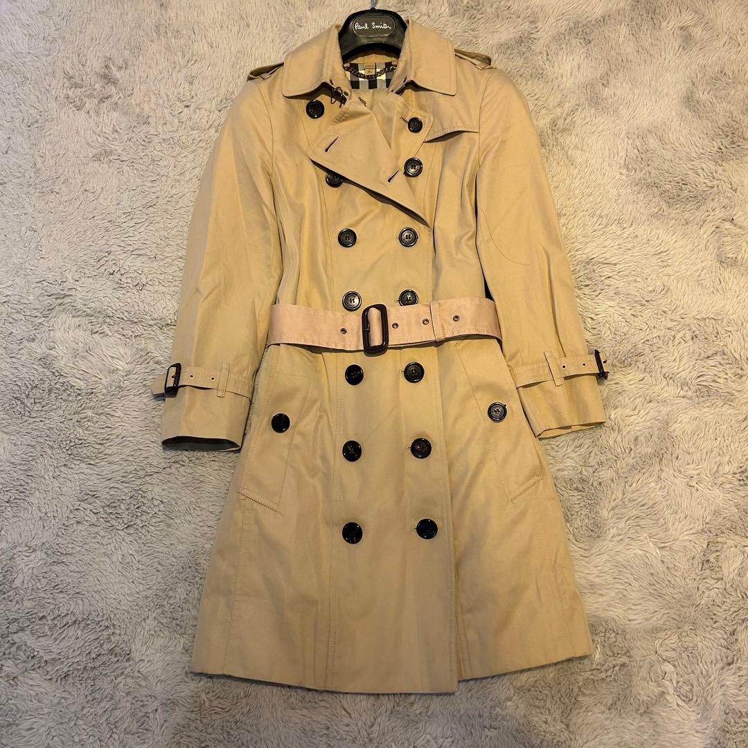 美品　バーバリー　トレンチコート　サンドリンガム　ロング　ハニーベージュ