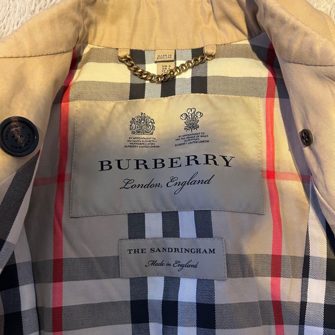 美品　バーバリー　トレンチコート　サンドリンガム　ロング　ハニーベージュ
