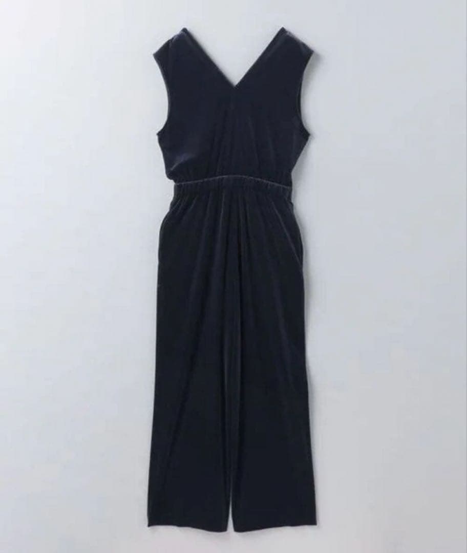 6 （ROKU） ベロア Vネック オールインワン