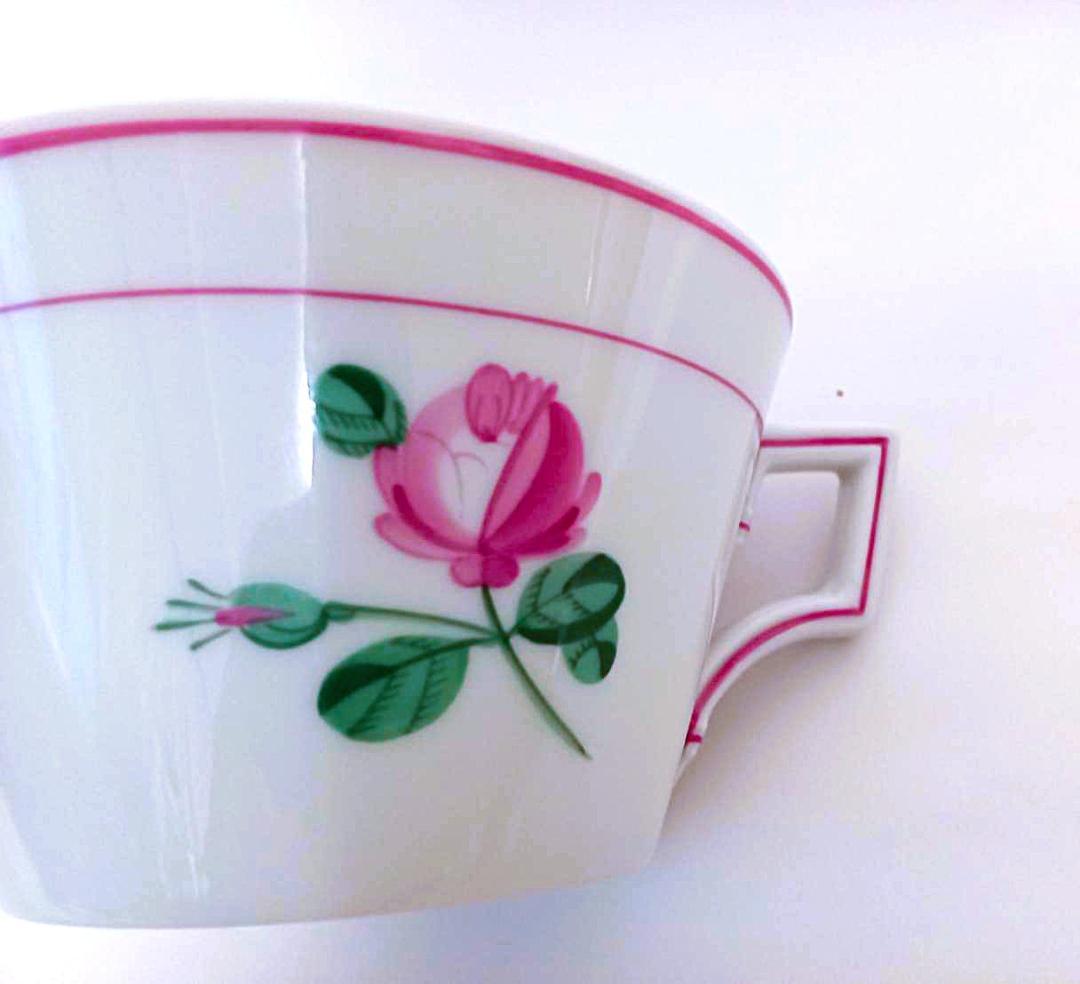 アウガルテン・オールドウィンナーローズ（モーツアルト）カップセットとキャンドルｓ