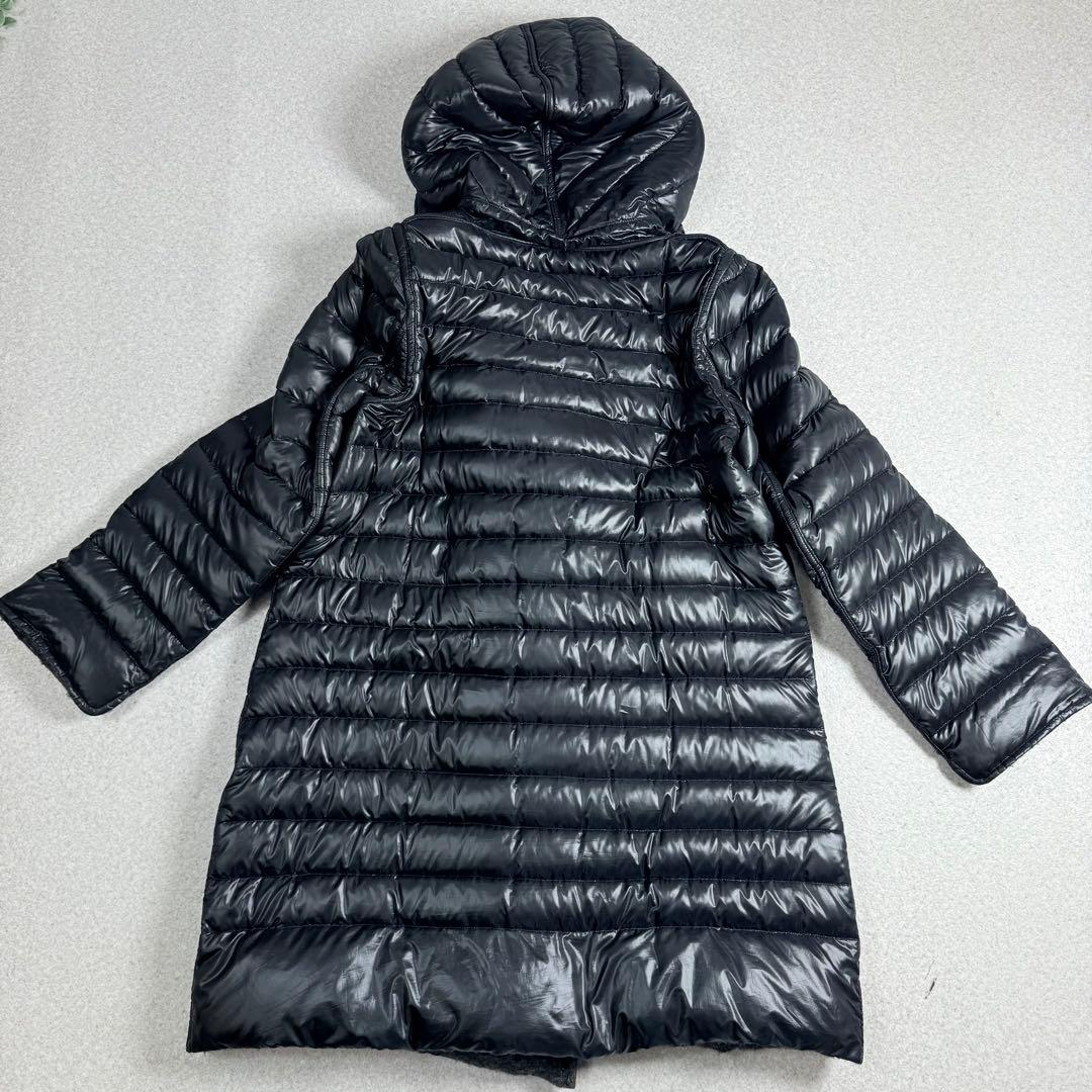 極軽⭐︎高級⭐︎リバーシブル⭐︎ブラック　ダウンコート　ウール　モヘヤ　LL