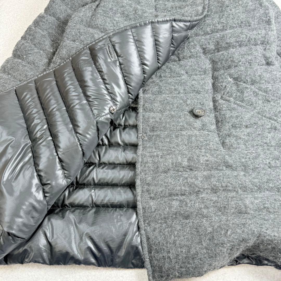 極軽⭐︎高級⭐︎リバーシブル⭐︎ブラック　ダウンコート　ウール　モヘヤ　LL