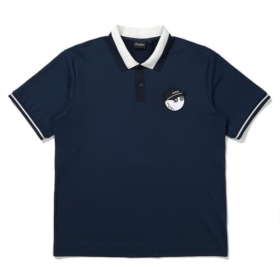 マルボンゴルフ ポロシャツ malbon golf メンズ シャツ 紺色XXL
