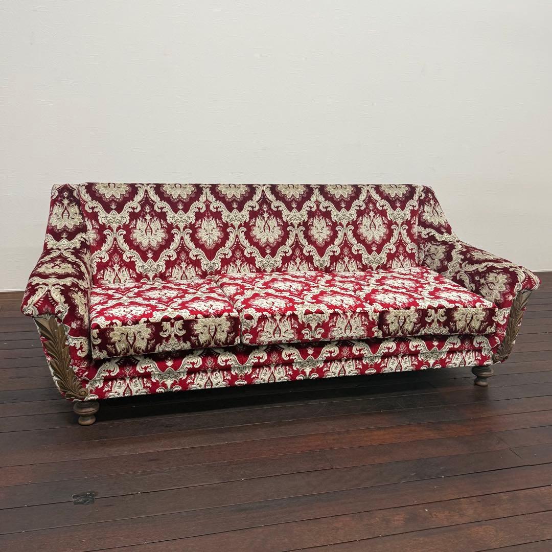 H19K86a 神戸洋家具 永田良介商店 ３人掛けソファ