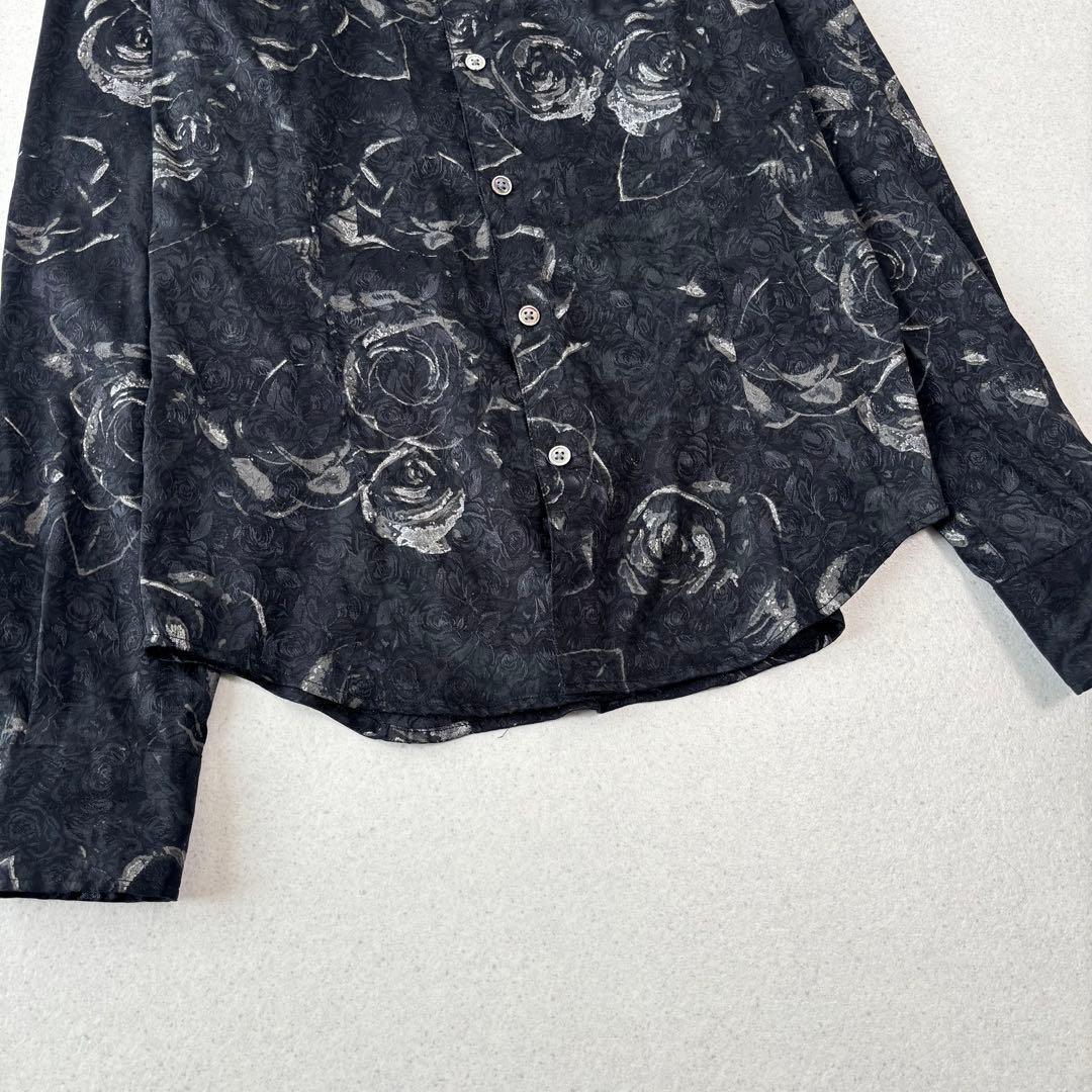 トップス TORNADO MART glossy rose print shirt M