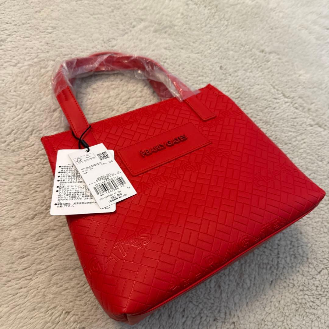 PEARLY GATES. カートバック 赤 (新品)