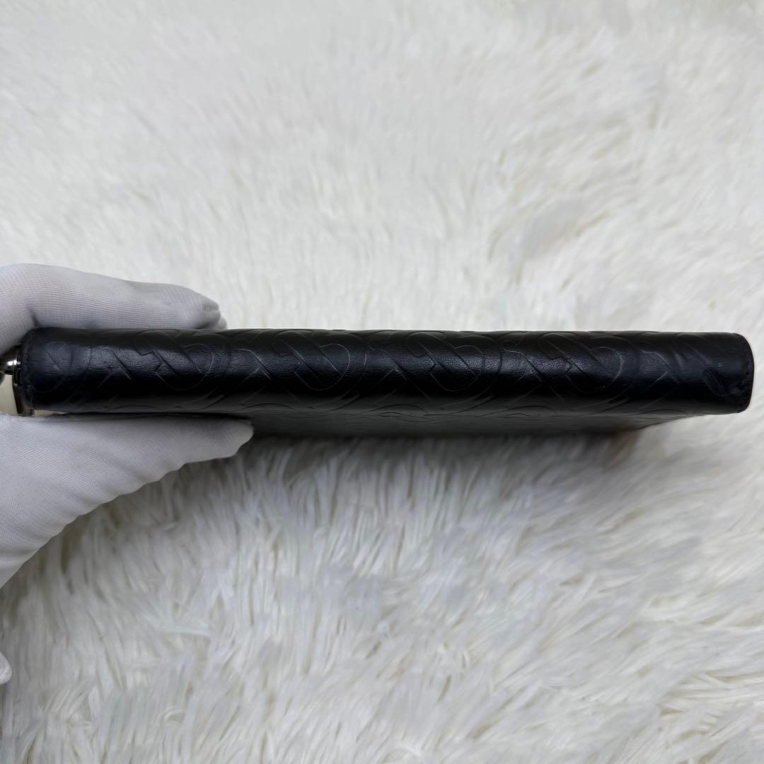 ✨人気✨バーバリー　長財布　TB　モノグラム　ラウンドファスナー　黒