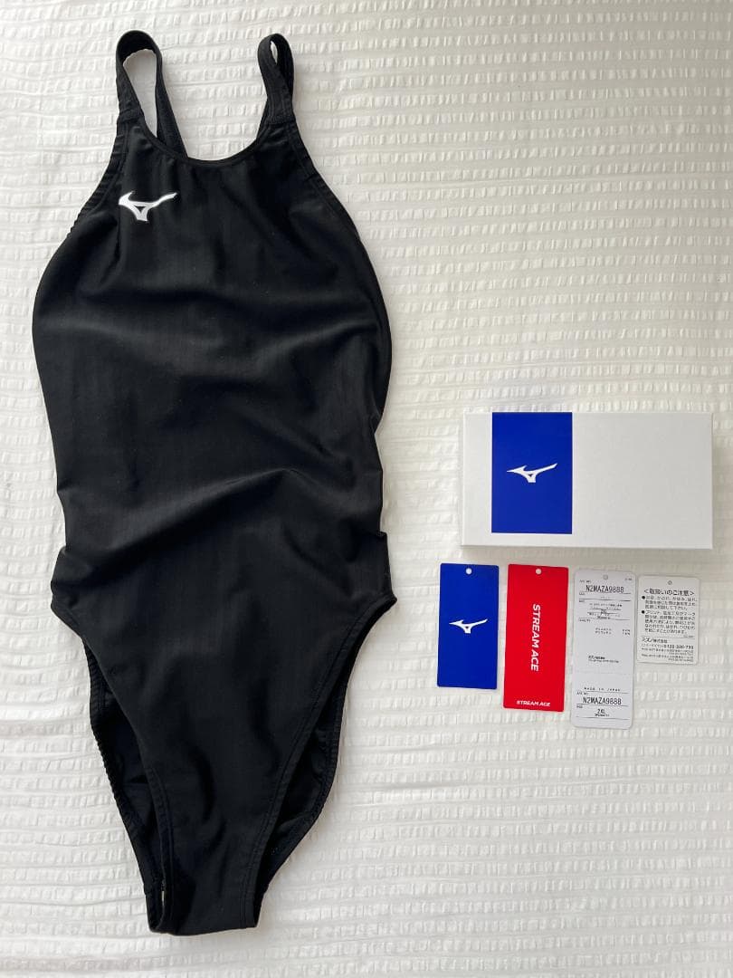 【超美品】ミズノ　MIZUNO 水着　2XL　ワンピース　ハイカット　黒