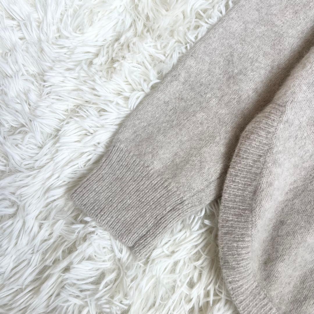 美品　ビアズリー　フォックス　ベージュ　ニット　セーター　プルオーバー　シルク混