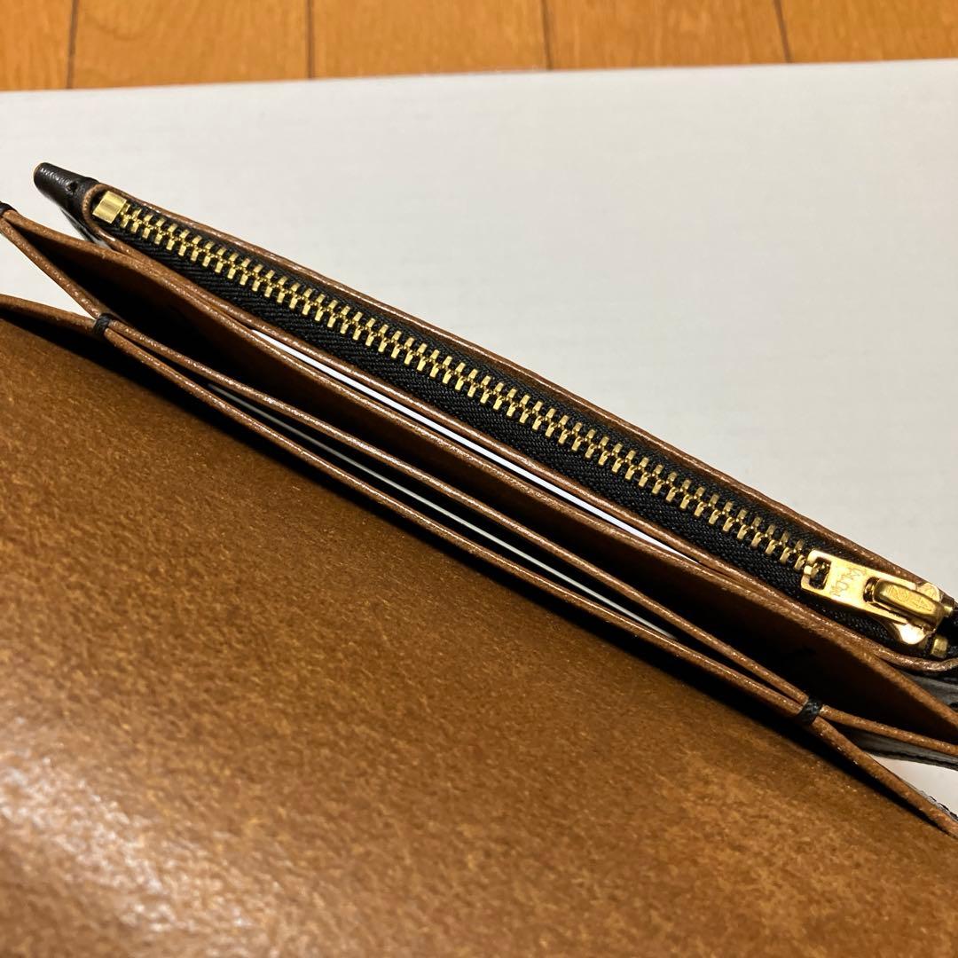 [ハンドメイド]トラッカーウォレット ヘリテイジ ブラック茶芯180×95