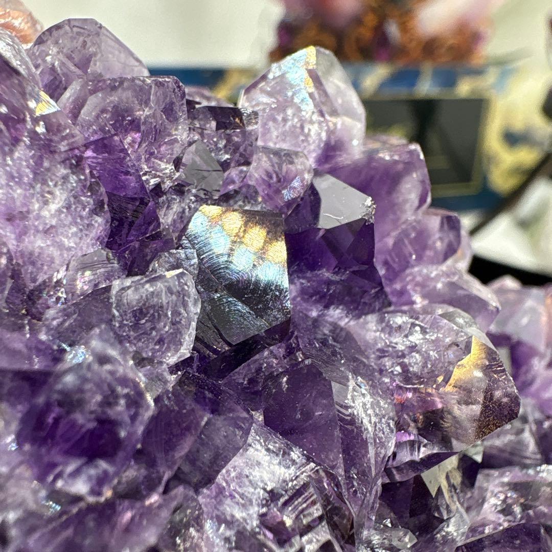 ウルグアイ産アメジストクラスター♡天使の指紋付き♡No.1491