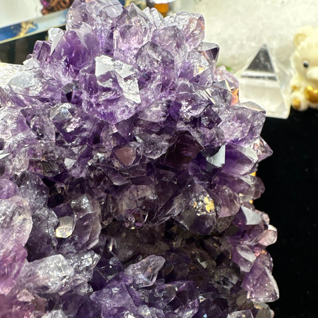 ウルグアイ産アメジストクラスター♡天使の指紋付き♡No.1491