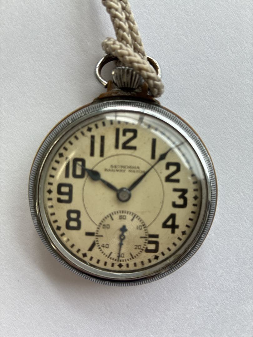 鉄道時計（懐中時計）SEIKOSHA 動作確認　国鉄時代に運転士さん使用　レア物