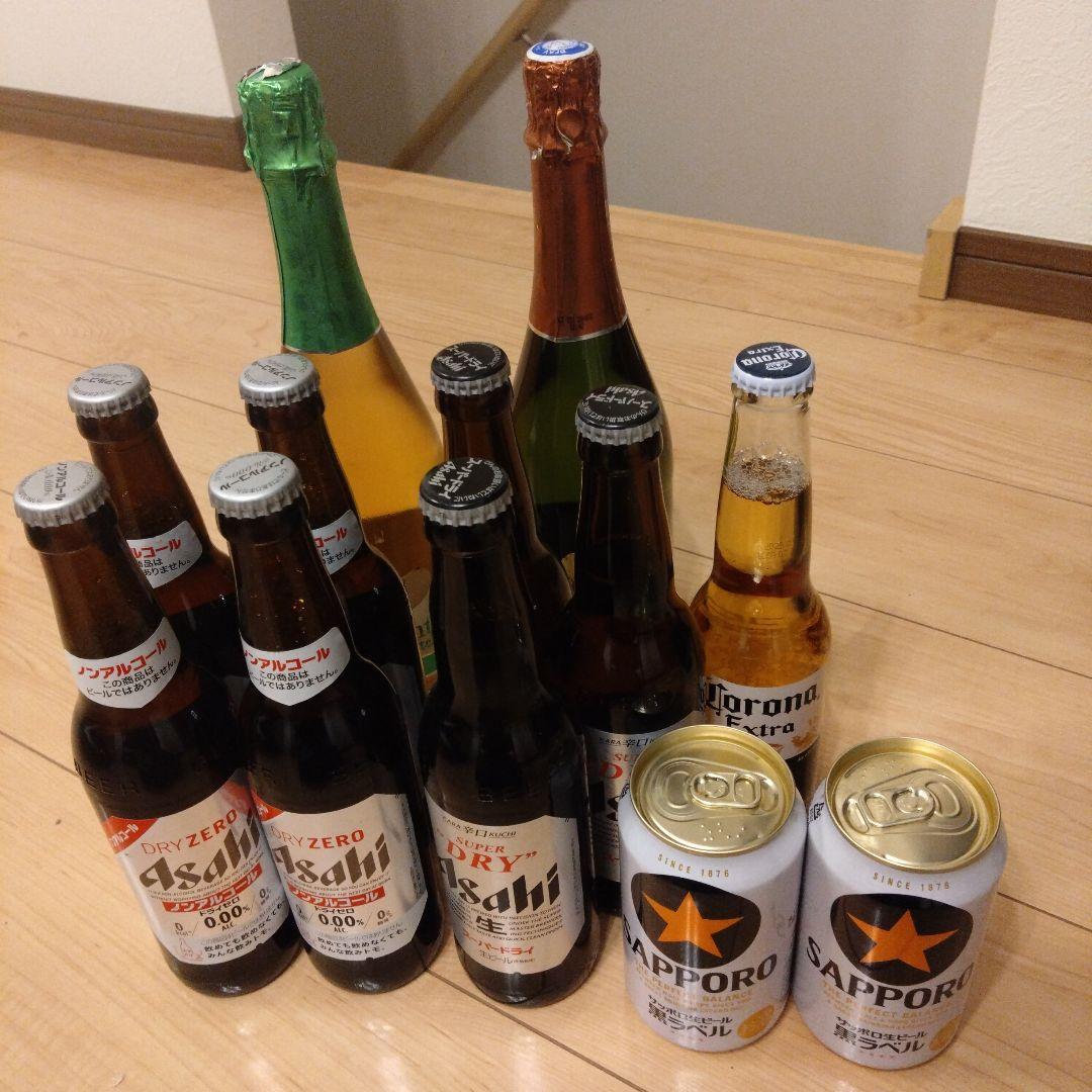 ビールセットとスパークリングワイン2本