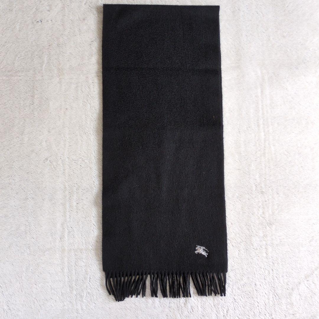 BURBERRY　バーバリー　マフラーカシミア　ブラック