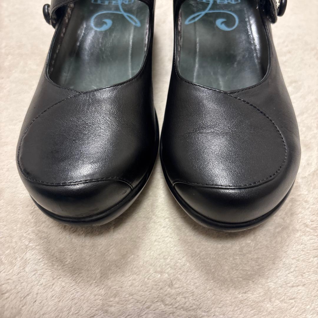 美品⭐️dansko メリージェーン レザー パンプス 厚底　ブラック　38